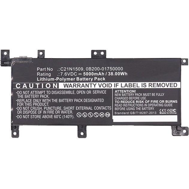 Thumbnail - CoreParts Laptop Battery for Asus (6 Zellen, 4000 mAh), Notebook Akku, Schwarz