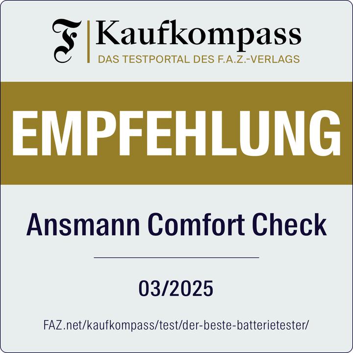 Actual product image Ansmann Universal battery tester LC display
