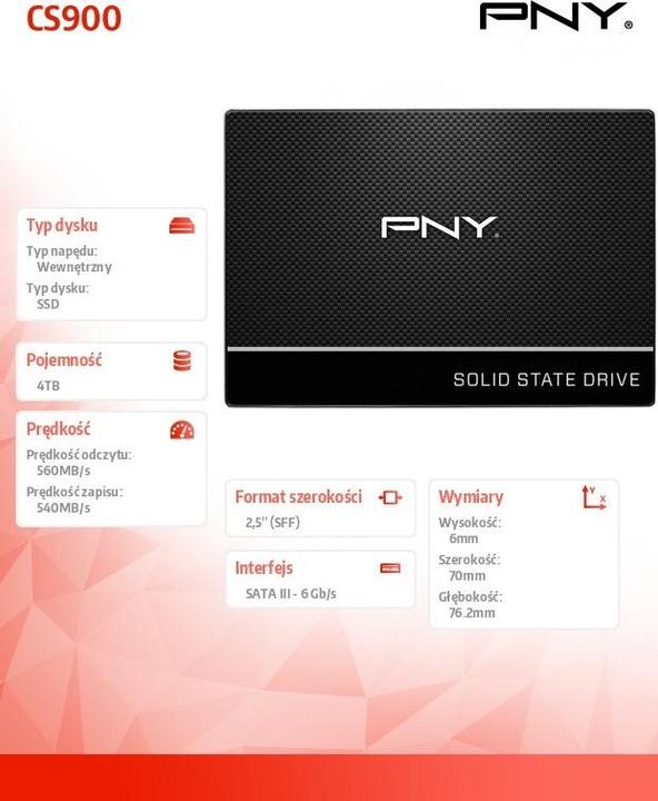 Produktbild PNY CS900 (4000 GB, 2.5")