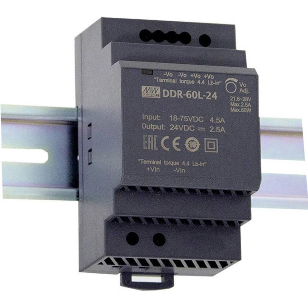 MeanWell, Systemstromversorgung, Hutschienen DC/DC Wandler (DIN Rail) 15 V/DC 4 A 60 W 1 x