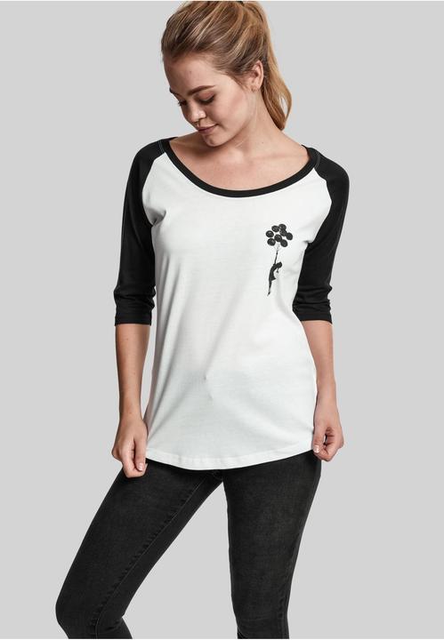 Actual product image Merchcode Ladies Brandalised - Banksy's Graffiti Balloons Raglan Tee (4XL)