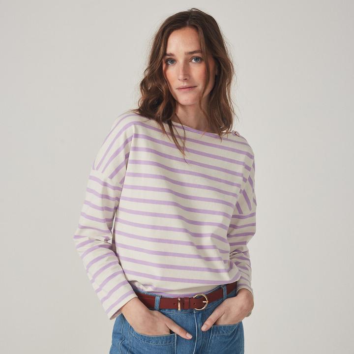 Produktbild La Redoute Collections Ringelshirt Signature AIMIE mit lockerer Schnittform (S)