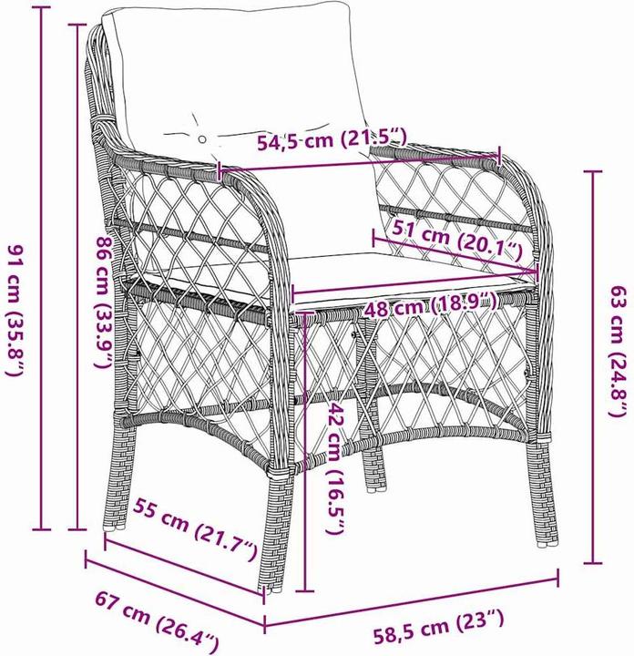 Produktbild vidaXL Gartenstühle