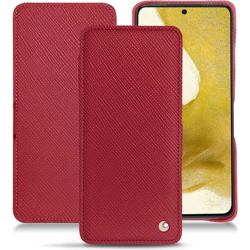 Noreve Lederschutzhülle horizontal (Samsung Galaxy S22), Smartphone Hülle, Rot