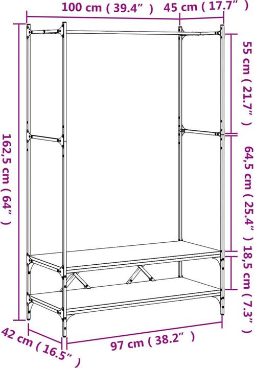 Image du produit vidaXL Kleiderständer