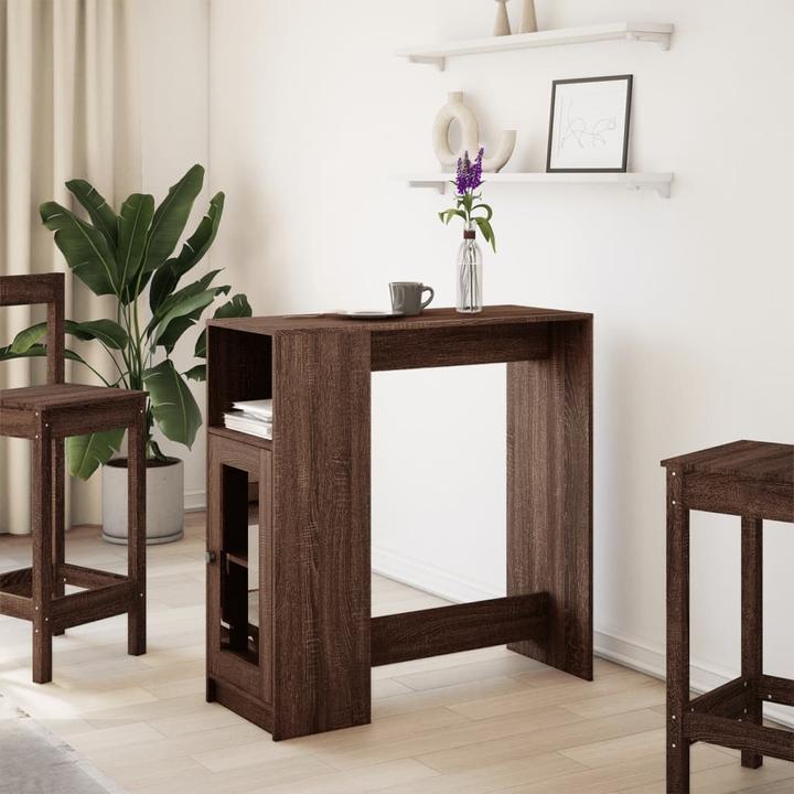 Image du produit VidaXL Table de bar avec étagère en chêne