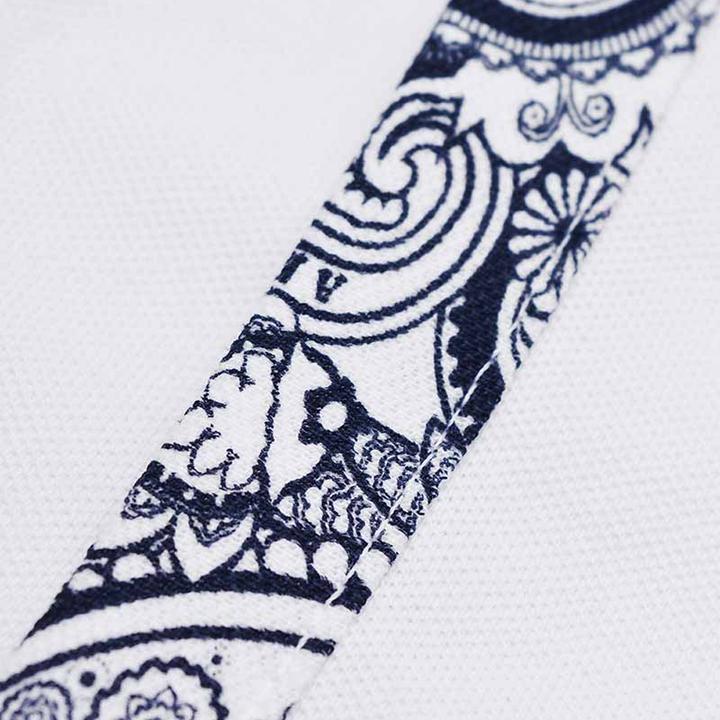 Actual product image Lambretta Mens SS24 Paisley Taped Polo Shirt (XXL)