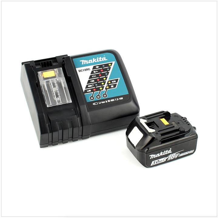 Actual product image Makita DDF 484 RF1J cordless drill driver brushless 18V 54Nm + 1x battery 3,0Ah + charger in Makpac (Rechargeable battery operated)