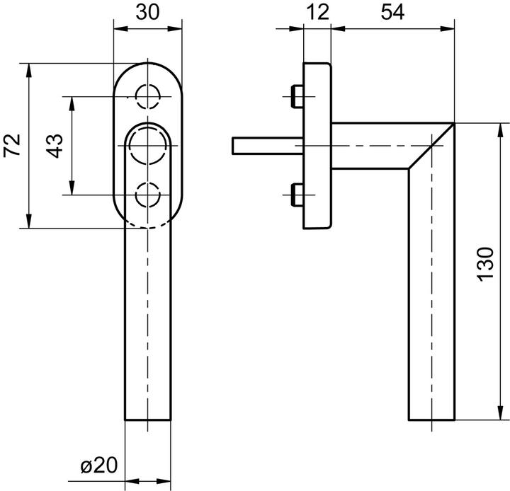 Actual product image Glutz Window handle (Window handles)