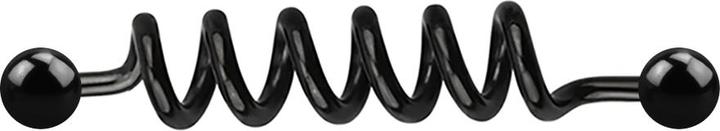 Image du produit Star Piercing Barbell noir Bobine de deux boules (sans laiton, Acier chirurgical 316L)