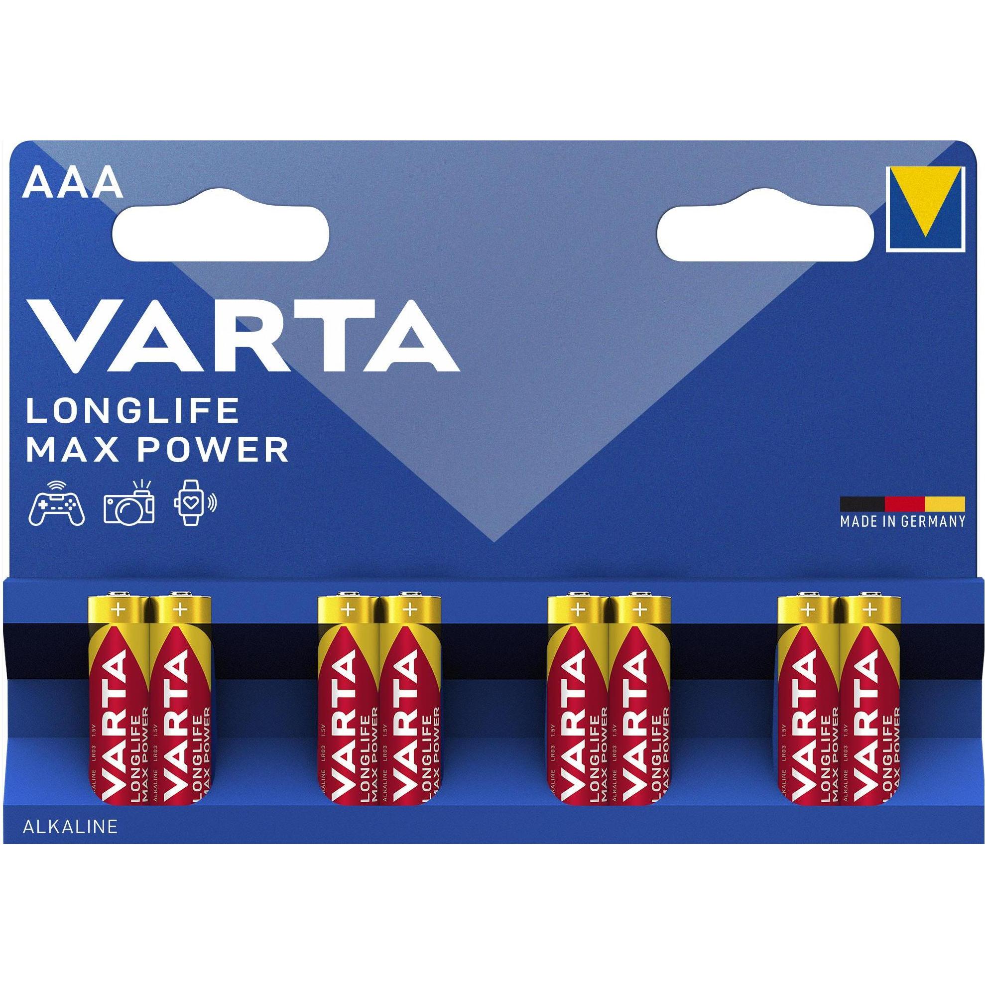Varta Longlife (8 Stk., AAA, 1270 mAh), Batterien + Akkus