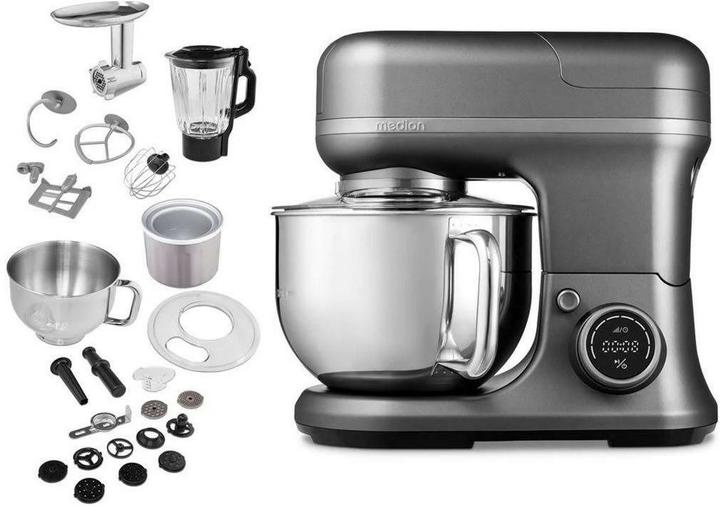Produktbild Medion Küchenmaschine 4in1 Grau/Silber (1200 W)