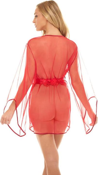 Actual product image OhLaLa Cheri Sheer Shortie Robe "Sydney (S/M)