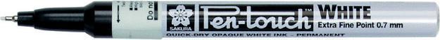 Actual product image Sakura Lackmarker Pen-Touch 0.7 mm, extrafein, Weiss (1x)