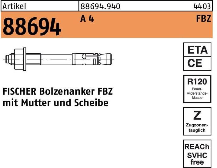 Produktbild Fischer Bolzenanker FBZ 16/25 R (20 Stk.)