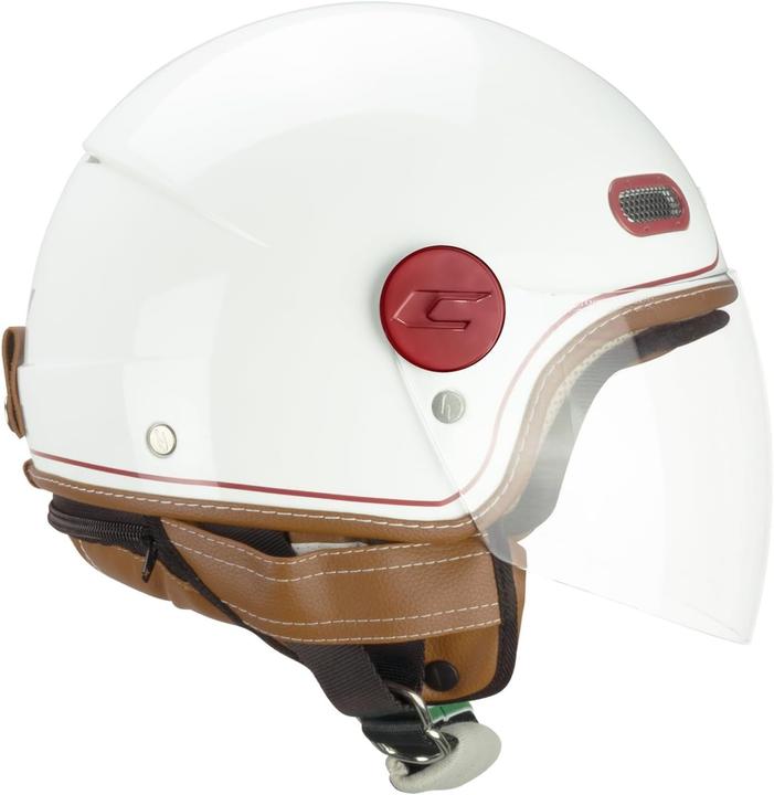 Produktbild CGM Helm met open gezicht, 191V PIX Vintage Wit Bordeaux lang, S (55 cm) (S)