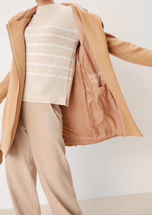 Produktbild S.Oliver Outdoor-Mantel Kapuzenmantel aus flauschigem Wollmix