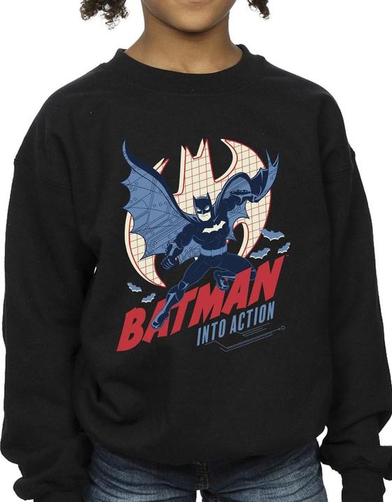 Produktbild Batman Into Action Sweatshirt Mädchen (140, 146)