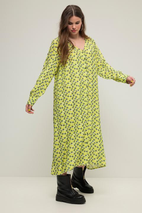 Produktbild Studio Untold Maxikleid, A-Line, Allover-Print, V-Ausschnitt, Knopfleiste (50, 52)