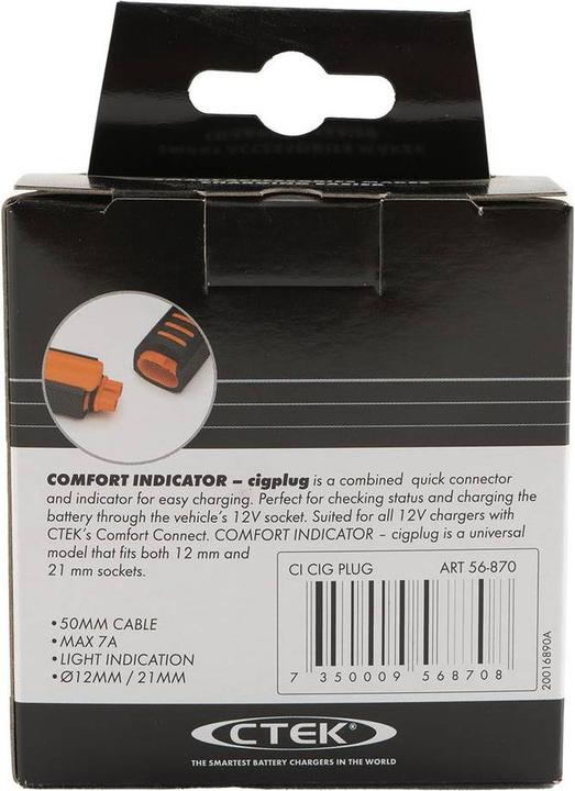 Actual product image Ctek Comfort Indicator Cig Plug