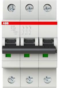Immagine prodotto ABB S203-C1,6 Interruttore automatico 1,6A per M compatto tripolare