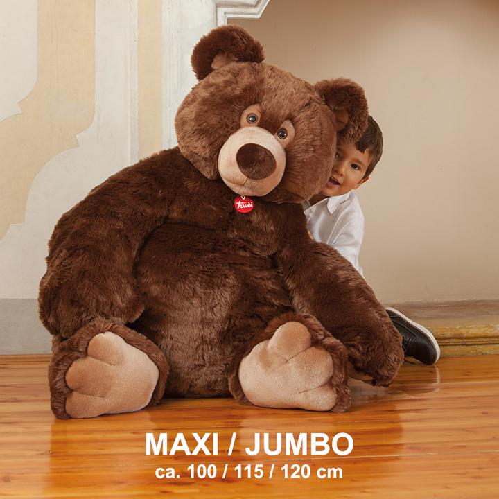 Trudi Classic plush dog Husky Marcus 47 x 58 x 100 cm (JUMBO size), high-quality soft toy with white fur (100 cm)