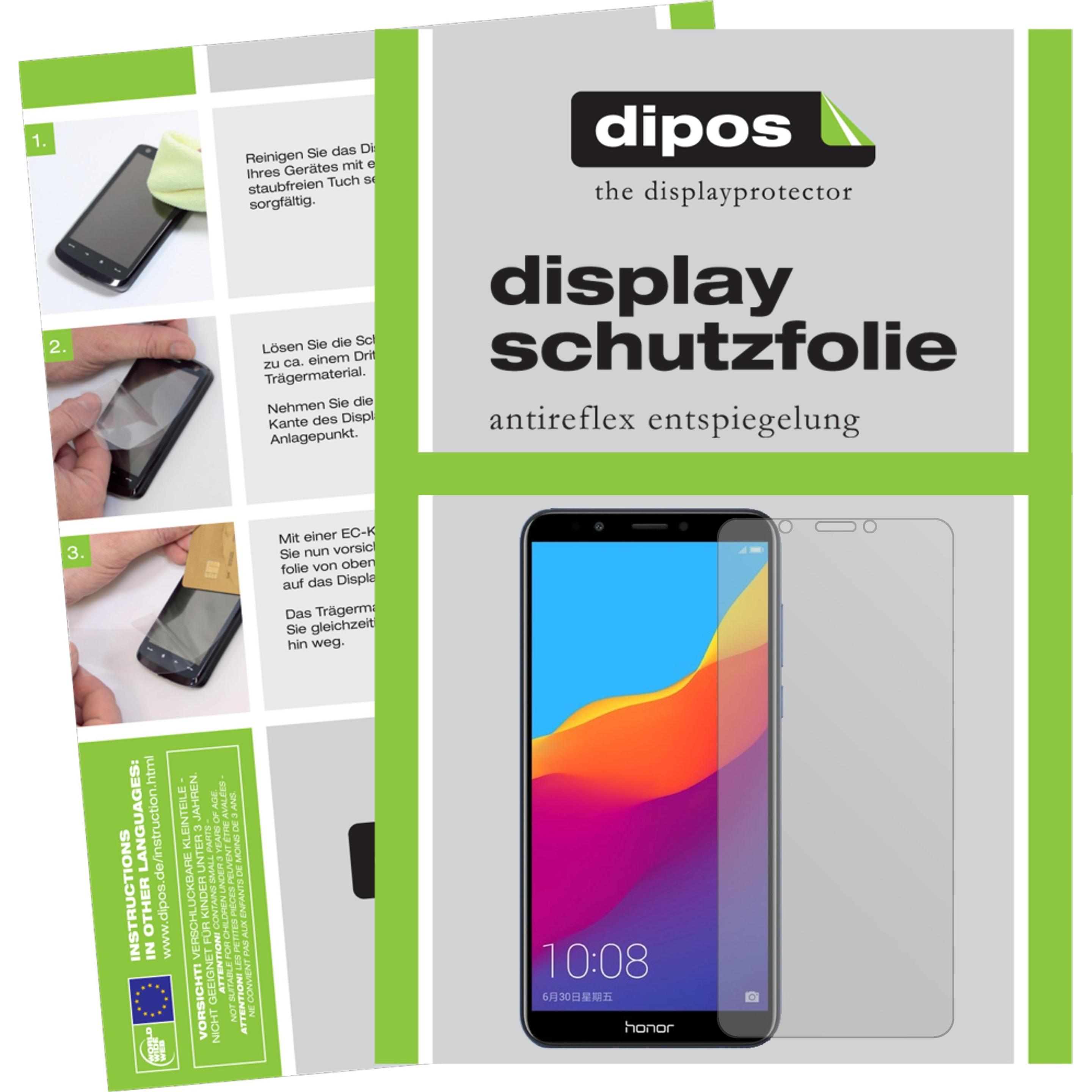 Dipos Displayschutzfolie Antireflex (2 Stück, Huawei Honor 7C), Smartphone Schutzfolie, Transparent