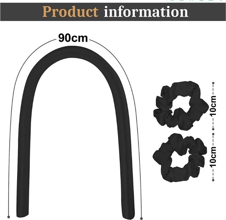 Produktbild ASMI Soft Heatless Curling, Lockenwickler ohne Hitze, 3-teilig