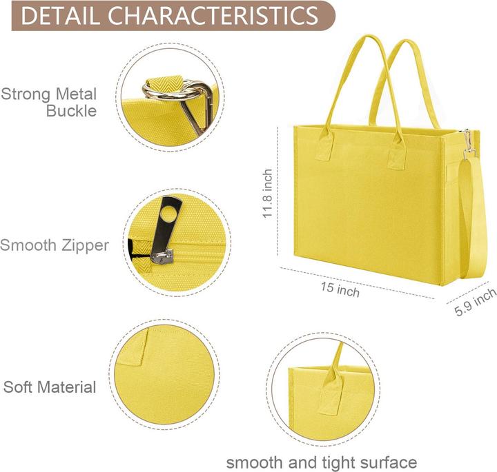 Produktbild Only-Bags.Store Canvas-Einkaufstasche, grosse Handtasche Einkaufstasche Reisetasche Arbeitstasche mit Schultergurt