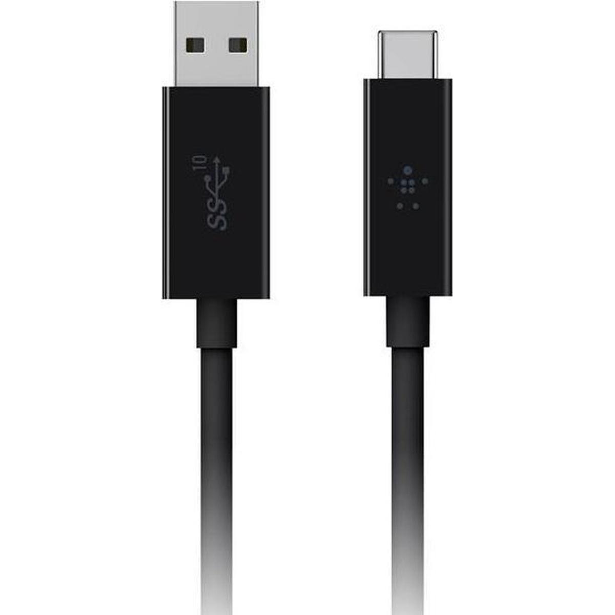 Belkin USB 3.1 Cable: Datenrate 10Gbps (1 m, USB 3.1, 60 W) (F2CU029bt1M-BLK)
