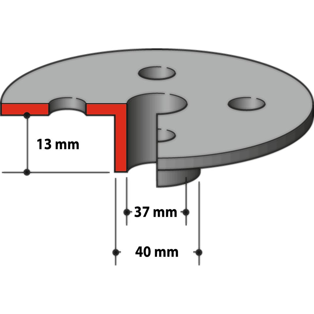 Thumbnail - Makita, Zubehör Maschine, 165046-4 Kopierring 37x40x11,5mm 3612C, 3620, RP0900, RP2300, RT0700