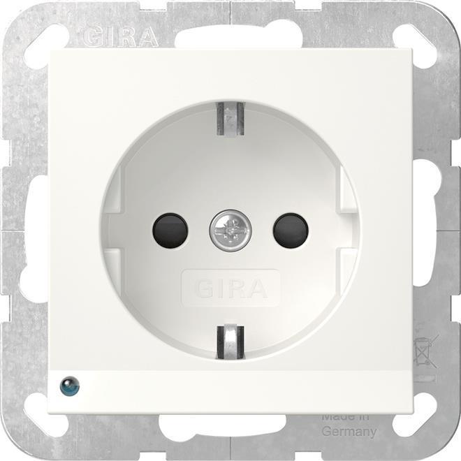 Gira, Steckdose, 417027 SCHUKO LED-Leuchte + SH Syst