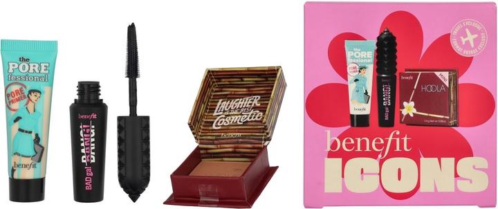 Actual product image BeneFit Cosmetics Benefit Icons 3-Piece Miniature Set 0.25 Oz Primer + 0.14 Oz Badgal (Make up set)
