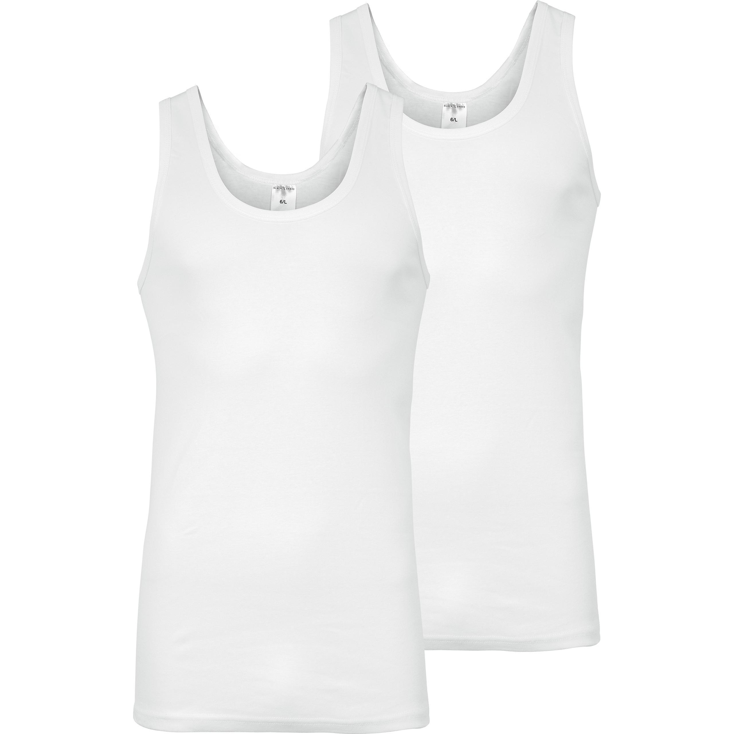 Black Snake, Herren, Shirt, classic 2 pack, Weiss, (XL)