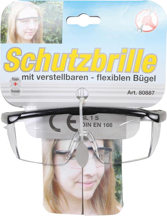 Actual product image BGS Safety Glasses with Adjustable Temples transparent