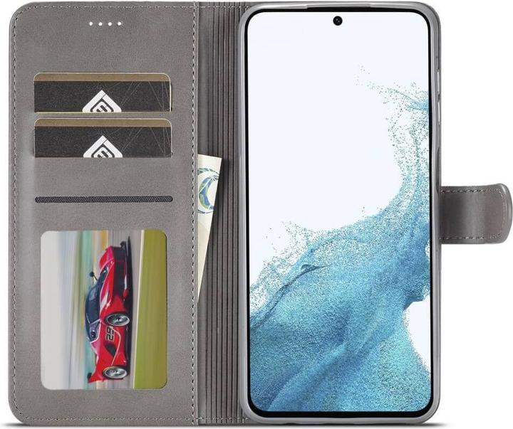 Produktbild LC.Imeeke Galaxy A35 - Leder Etui Hülle grau (Samsung Galaxy A35)