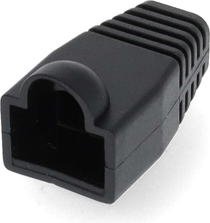 Actual product image Nedis Strain relief grommet | RJ45 | PVC | Black | Box | 10 pieces (Plug grommet)