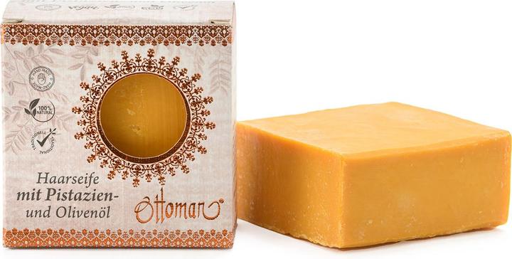 Actual product image Natura Punto Set of 3 hair soap with pistachio and olive oil (Liquid shampoo)
