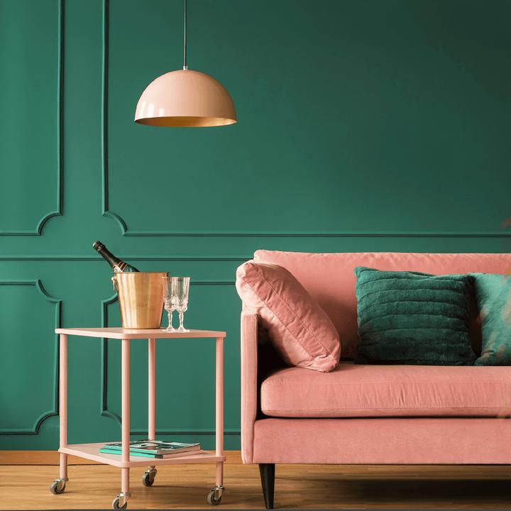 Produktbild Craft Colors 5L hochwertige Wandfarbe edelmatt – Kreidefarbe No. 688 Jade Grün (jade grün, 5 l)