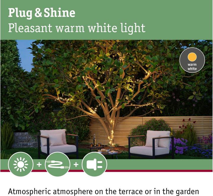 Actual product image Paulmann Outdoor Plug & Shine Lichterkette Yuna (12 m)