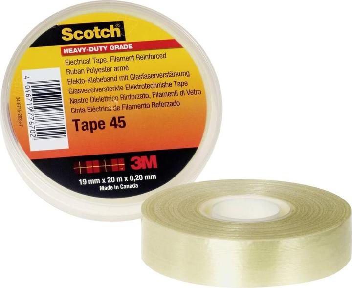 Image du produit 3M Ruban en polyester renforcé de fibres de verre Scotch 45, 19 mm x 20 m (19 mm)