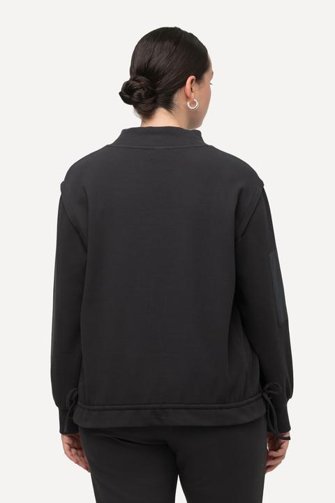 Produktbild Ulla Popken Sweatshirt, Rippstruktur, Saumband, Stehkragen, Langarm (50, 52)
