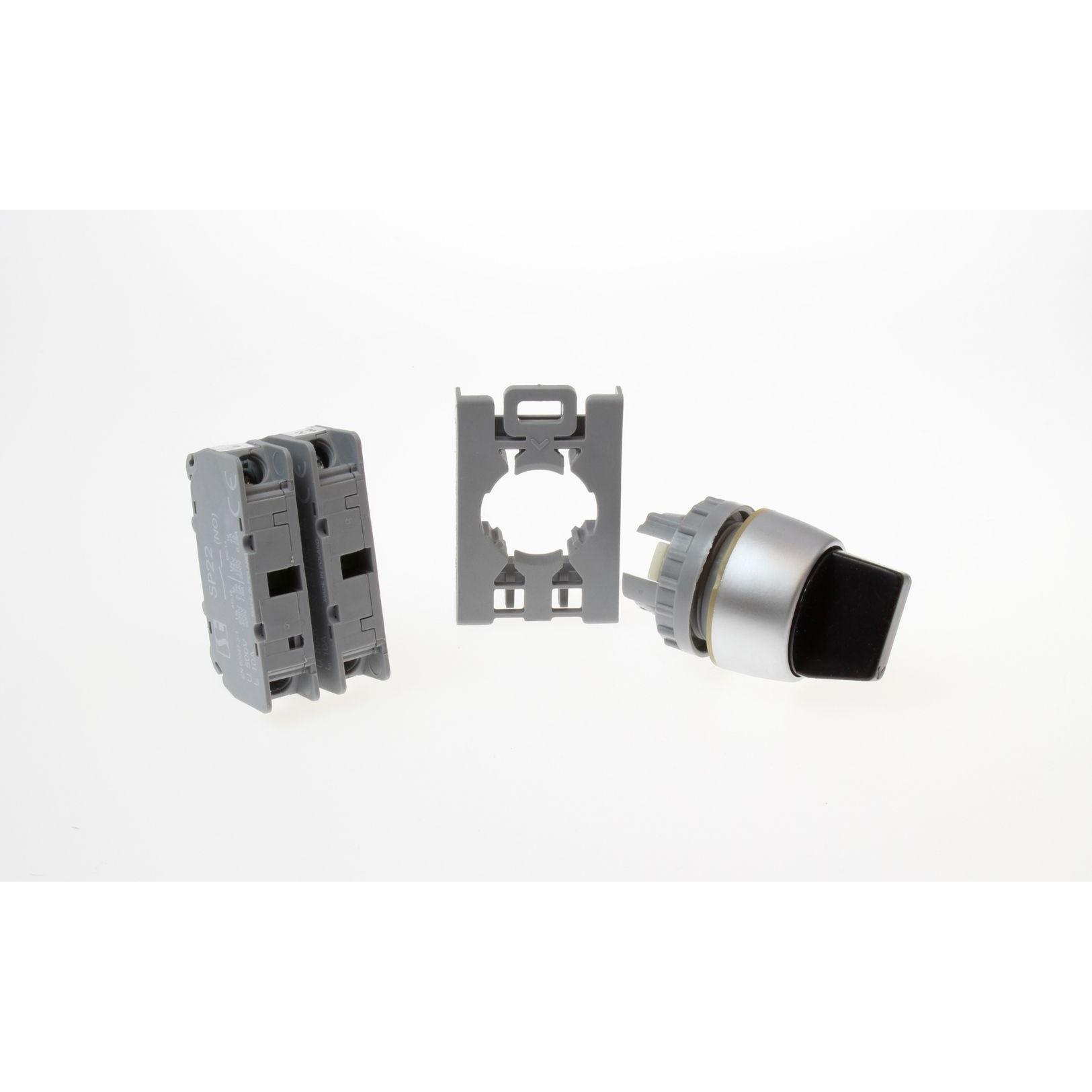 Spamel, Einbruchschutz + Alarmanlage, Spam mail 3 Fachtaste 22 mm schwarz 2Z ohne Automatik (SP22-P3.CZ-20)