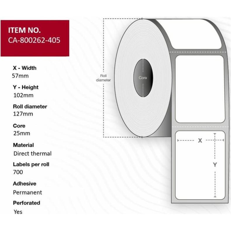 Capture, Etiketten, Label 57 x 102mm, Core 25mm