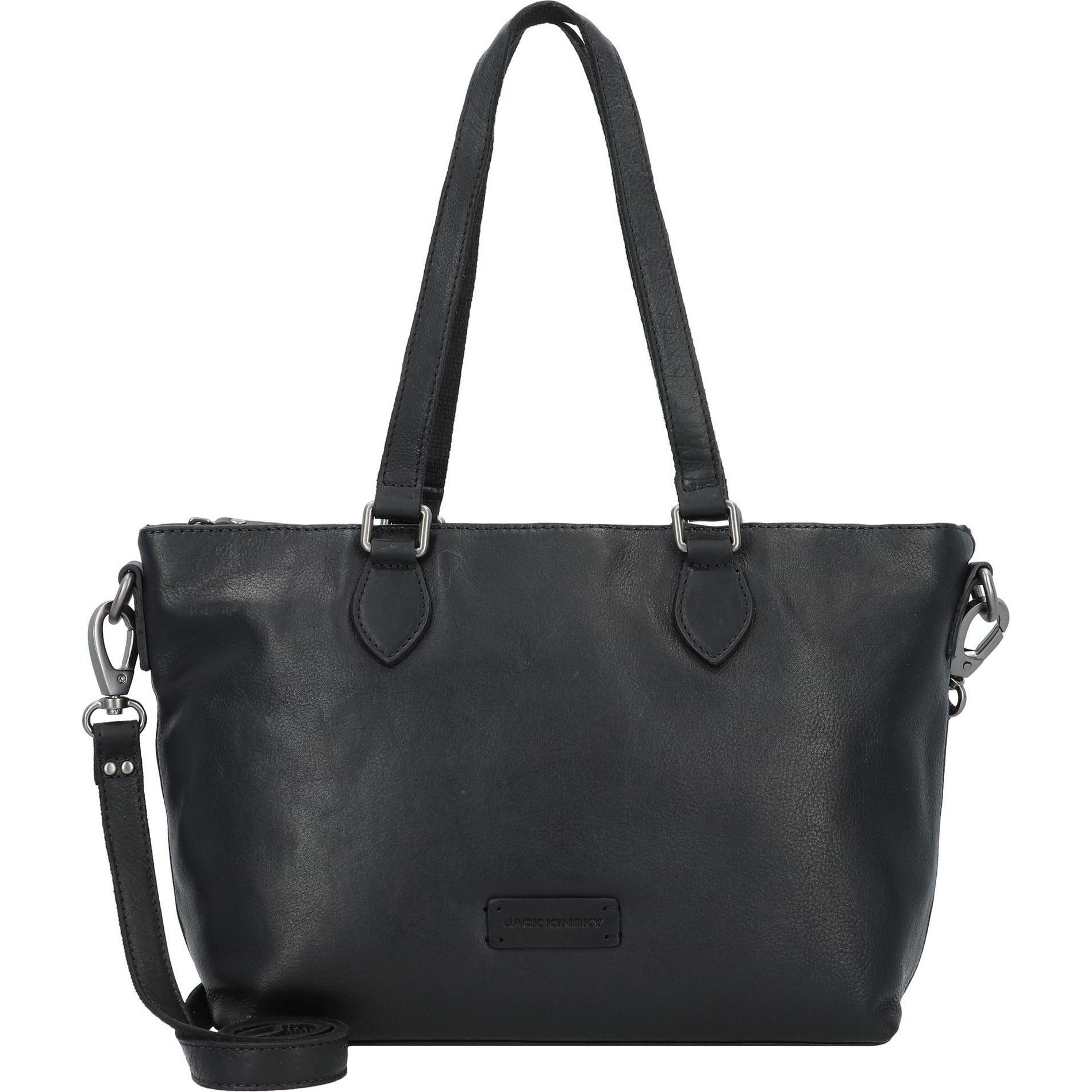 Jack kinsky, Handtasche, Schultertasche Leder 27 cm, Schwarz