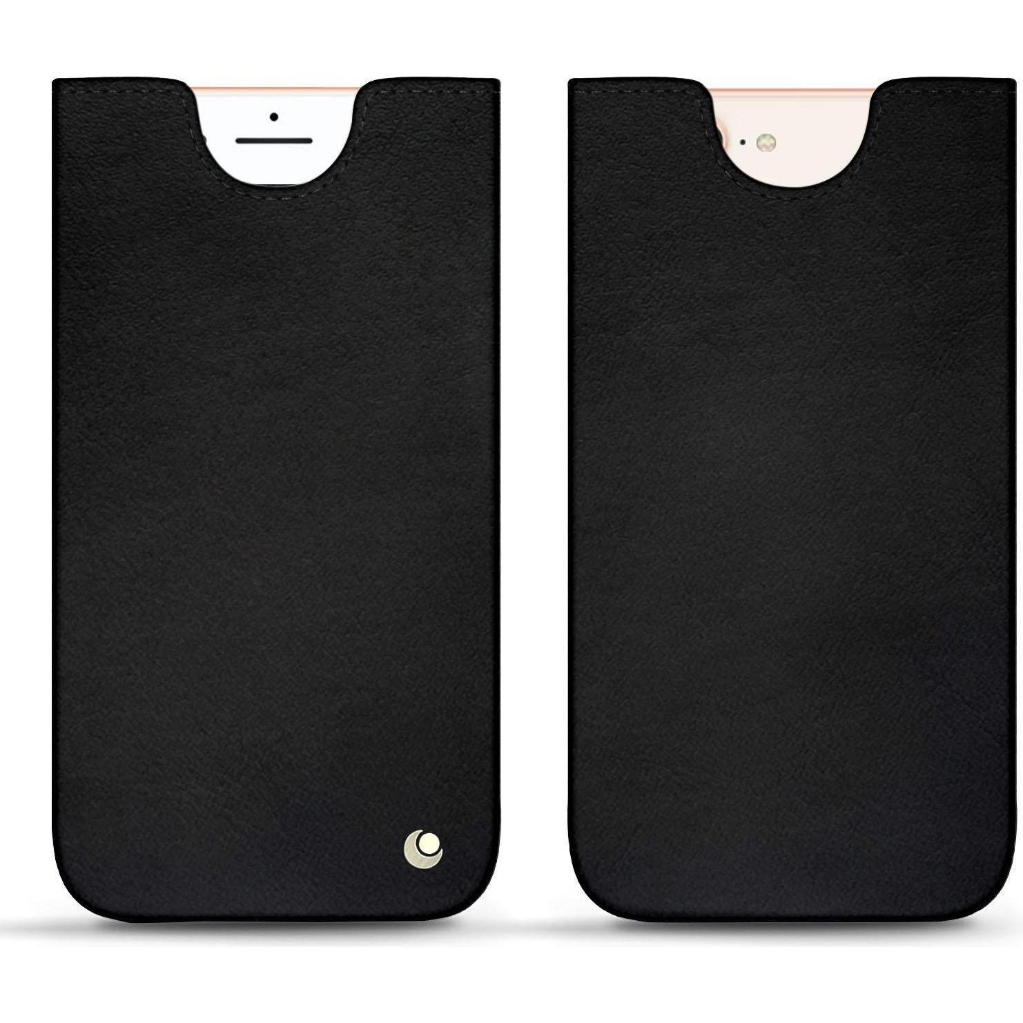 Thumbnail - Noreve Lederschutzhülle (Apple iPhone 8 Plus), Smartphone Hülle, Schwarz