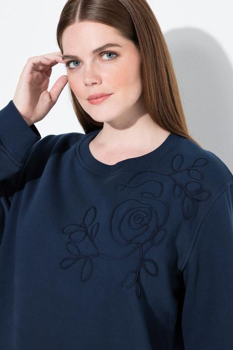 Produktbild Ulla Popken Sweatshirt, Stickerei, Rundhals, Langarm (54)