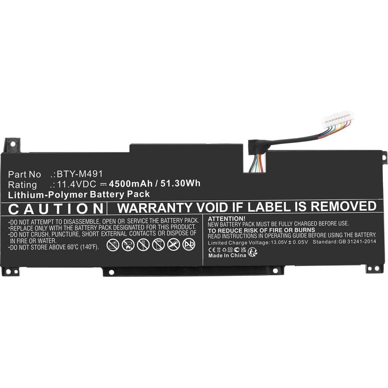 CoreParts Laptop Battery for MSI, Notebook Akku
