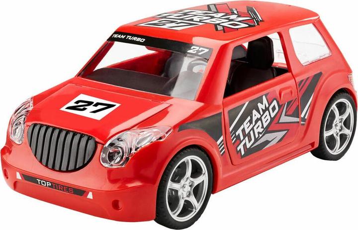 Actual product image Revell 00831 Pull Back Rally Car, red car model kit