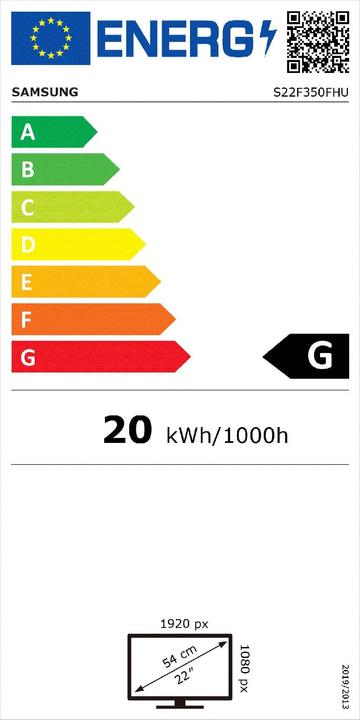 Energie-Label Samsung S22f350fh (1920 x 1080 Pixel, 21.50")